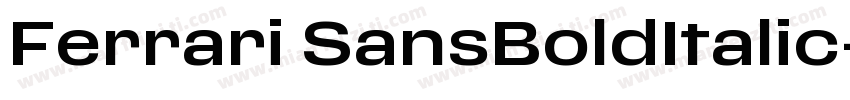Ferrari SansBoldItalic字体转换